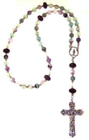 Cerulean Glass Pearl Beaded Rosary Making Kit