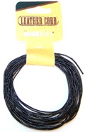 1mm Black Leather Cord for Beading