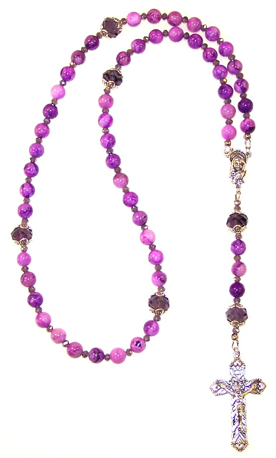 You can make your own rosary using our Purple Lace Rosary Kit only at www.BeadBuddies.net