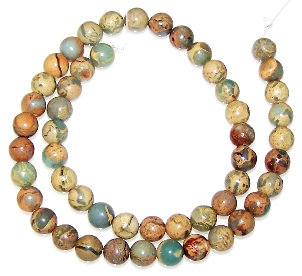 Aqua Terra Jasper 8mm Semiprecious Rounds