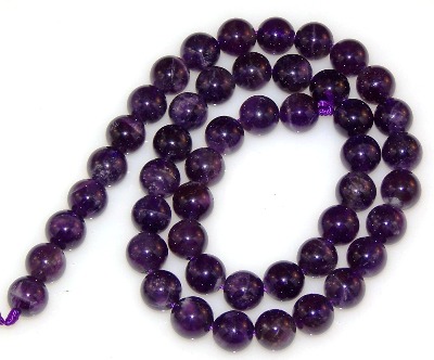 Amethyst 8mm Semiprecious Rounds